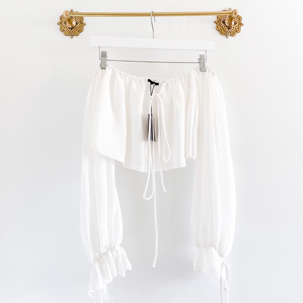 NBD White Off-Shoulder Blouse